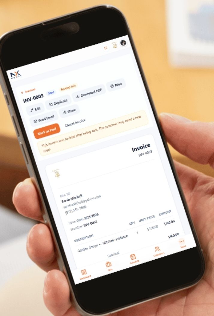 Professional invoice creation in Nexor